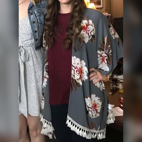 Umgee Jackets & Blazers - Floral Tassle Kimono